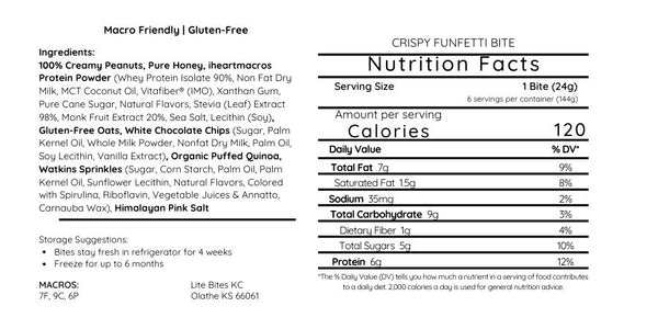 Crispy Funfetti Bite - Small Batch (6 Bites)