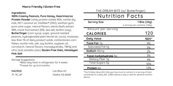 The Dream Bite (with Butterfinger) - Small Batch (6 Bites)