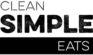 Black and white logo that reads, Clean, Simple, Eats